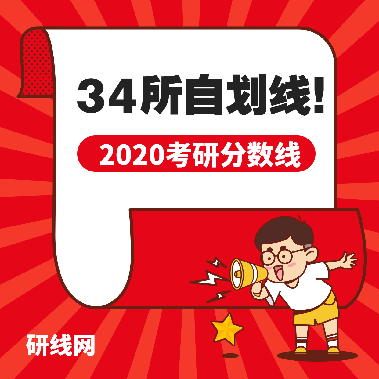 2020考研分數線：34所自劃線院校歷年考研復試分數線匯總