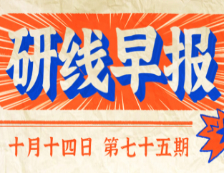 2020年10月14日【研線早報·第七十五期】