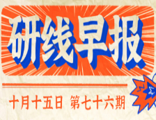 2020年10月15日【研線早報·第七十六期】