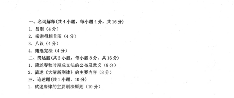 2019年煙臺大學(xué)法學(xué)院碩士研究生招生考試初試自命題-722法學(xué)綜合一